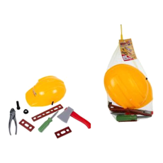 Construction Helmet & Tool Set - 9 piece